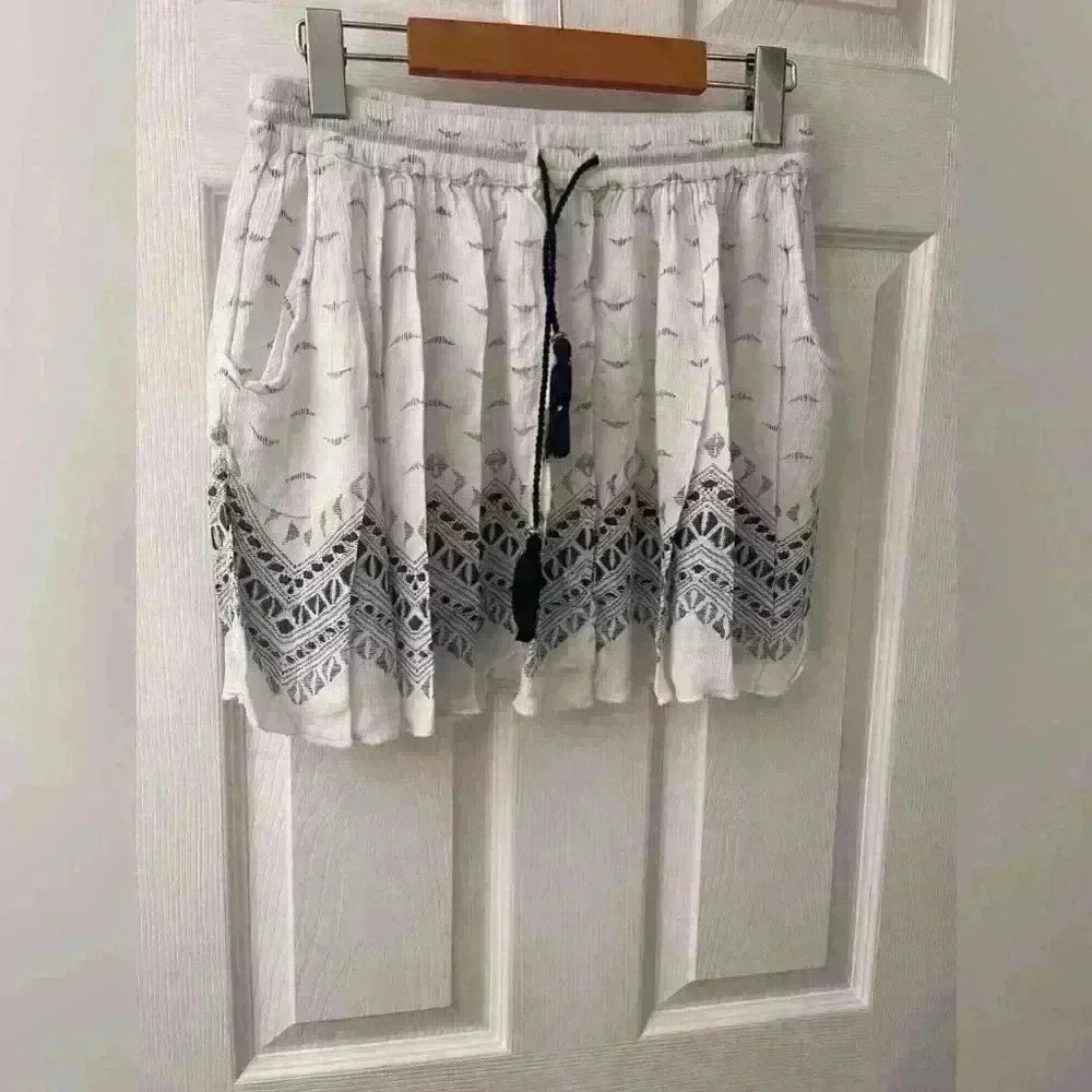 MNG multi rok boho mini skirt with pockets size small made in India